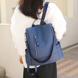 Retro Leather Women's Backpack for Teenage Girls