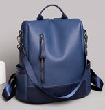 Retro Leather Women's Backpack for Teenage Girls