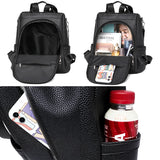 Retro Leather Women's Backpack for Teenage Girls