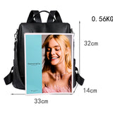 Retro Leather Women's Backpack for Teenage Girls