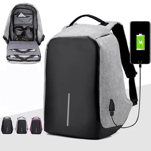 Anti-theft Backpack 15.6 inch Laptop Travel Rucksack Large Capacity USB Charge