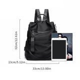 Anti-theft Nylon School Bag Teen Casual Daypack Shoulder Bookbag