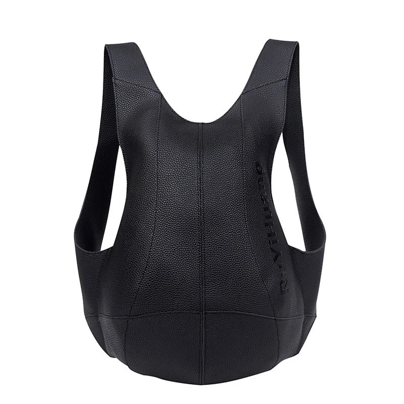 Anti-theft Leather Backpack Travel Rucksack School Bag for Women Men