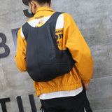 Anti-theft Leather Backpack Travel Rucksack School Bag for Women Men