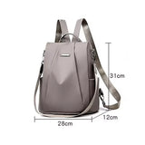 Waterproof Anti-Theft Backpack for Women, Large Capacity Casual Travel Bag