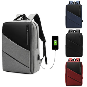 Anti-theft Laptop Rucksack Travel Backpack USB Charge Business College Student B