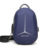 Anti-theft Lock Crossbody Bag USB Charging Travel Shoulder Bag