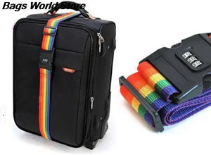 Rainbow Luggage Strap W/ Password Lock