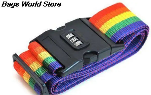 Rainbow Luggage Strap W/ Password Lock