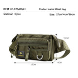 Anti-theft Money Pocket Phone Chest Bag Waterproof Zipper Nylon Waist Belt Bags