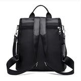 Anti-theft Nylon Backpack Large Daypack for Women with Cat Pendant