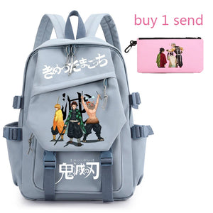 Anti-theft Backpack with Laptop Compartment - Demon Slayer
