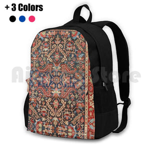 Vintage Persian Rug Floral Print Outdoor Hiking Backpack