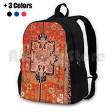 Vintage Persian Heriz Serapi Rug Print Backpack