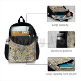 Antique Persian Kirman Rug Print Outdoor Hiking Backpack