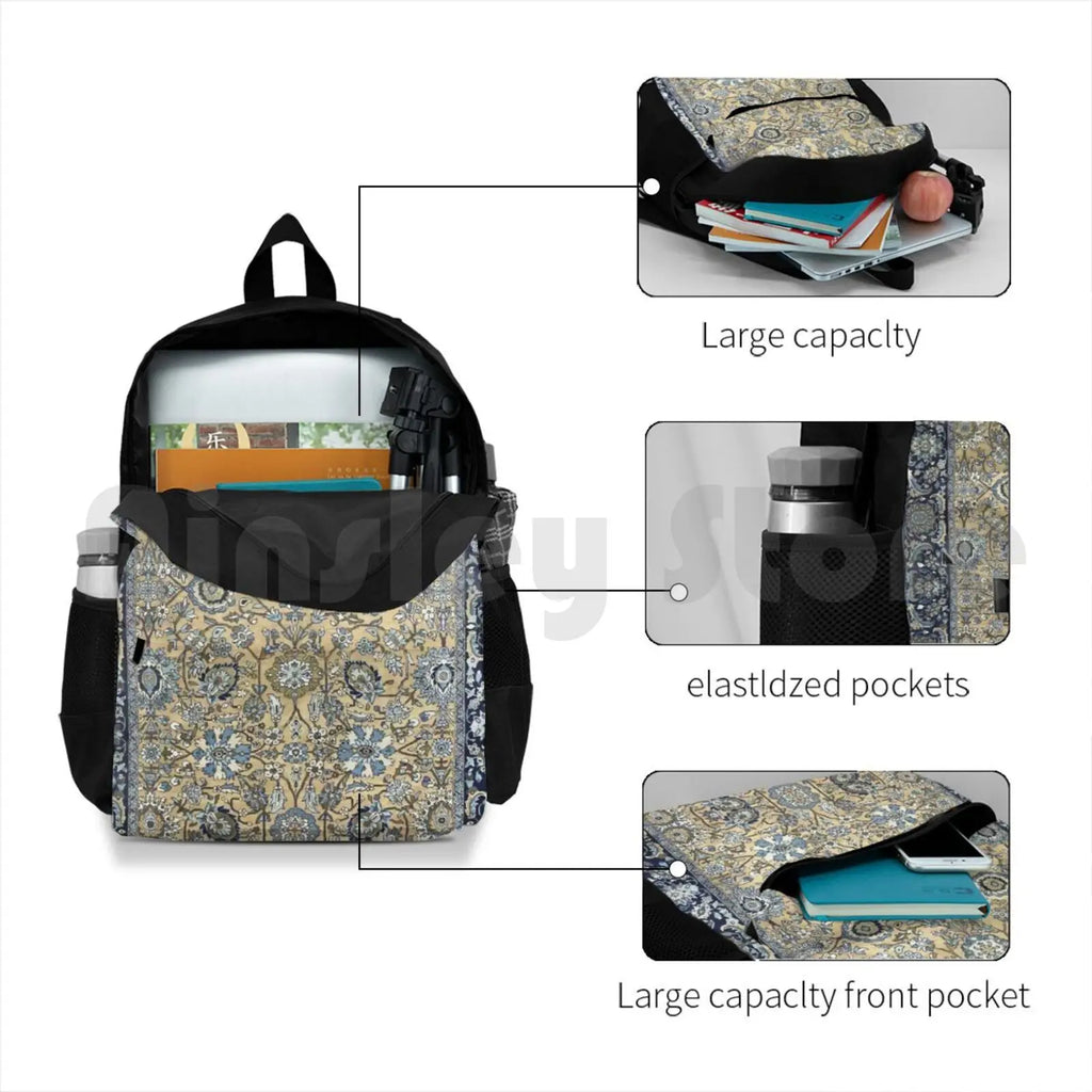 Persian Sultanabad Rug Print Backpack