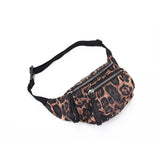 Leopard Print Women's Chest Bag Outdoor Sports Messenger Backpack