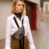 Leopard Print Women's Chest Bag Outdoor Sports Messenger Backpack
