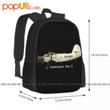 Antonov An-2 Airplane Backpack Large Capacity School Creative Shopping Bag