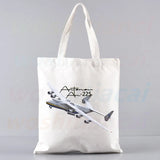 An-225 Mriya Shopping Bag Grocery Shopper Cotton Jute Bag