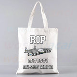 An-225 Mriya Shopping Bag Grocery Shopper Cotton Jute Bag