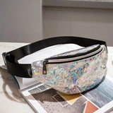 Reflective Laser Waistbag Multi-function Steam Punk Bag