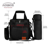 Canvas Portable Cooler Lunch Bag Thermal Insulated Food Storage Handbag