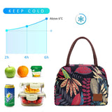 Canvas Portable Cooler Lunch Bag Thermal Insulated Food Storage Handbag