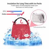 Insulated Canvas Lunch Bag for Men Women Kids