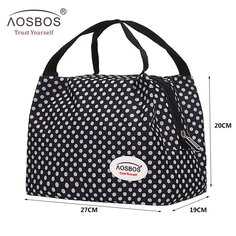 Insulated Canvas Lunch Bag for Men Women Kids