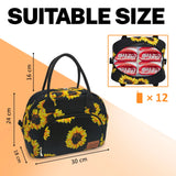Flower Print Insulated Lunch Bag Thermal Food Picnic Cooler Lunch Box Bag