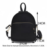Matte Leather Women Backpack for Teenage Girl Small School Bag