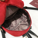 Matte Leather Women Backpack for Teenage Girl Small School Bag