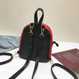 Matte Leather Women Backpack for Teenage Girl Small School Bag