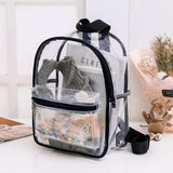 PVC Transparent School Bag for Student See Through Backpacks High Capacity