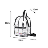 PVC Transparent School Bag for Student See Through Backpacks High Capacity