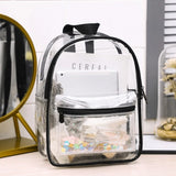 PVC Transparent School Bag for Student See Through Backpacks High Capacity