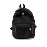Corduroy School Bag for Girls Teenage Casual Students Laptop Backpack