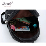 Corduroy School Bag for Girls Teenage Casual Students Laptop Backpack