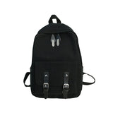 Solid Canvas School Bags for Teenage Girls Larger Capacity Backpack Men Women