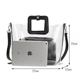 Crocodile Pattern PVC Handbag Composite Bag Sweet Shoulder Bags