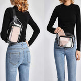 Transparent Waterproof PVC Waist Bag for Women Girl Fanny Packs Casual Travel