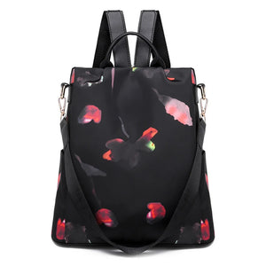 Waterproof Oxford Women Backpack Anti-theft Print School Bag