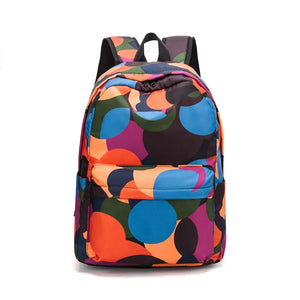 Colorful Print School Bag Female Backpack Large Capacity