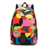 Colorful Print School Bag Female Backpack Large Capacity
