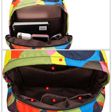 Colorful Print School Bag Female Backpack Large Capacity