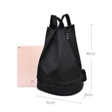 Waterproof Oxford Women Backpack Nylon Travel Backpack Solid School Bag