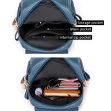 Soft Leather Backpack Patchwork Shoulder Bag Large Capacity School Bags