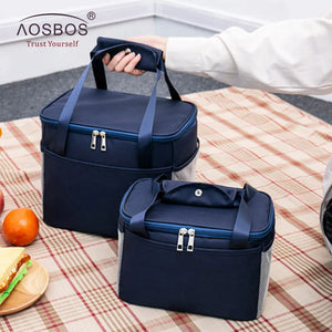 Large Capacity Insulated Lunch Bag Thermal Tote Cooler Picnic Box