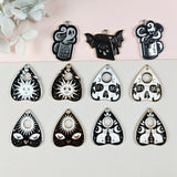 10pcs Punk Tarot Card Enamel Charms DIY Halloween Pendants